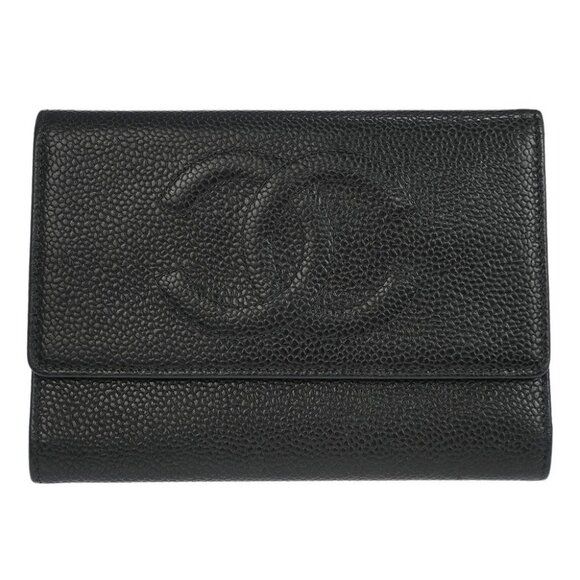 Chanel Black Calfskin Trifold Wallet 195982 - Picture 1 of 7